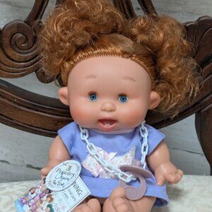 Nines d'Onil Dolls Red Hair Purple Dress Blue Eyes